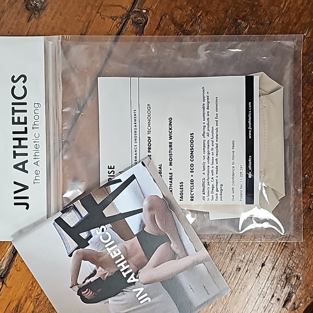 JIV ATHLETICS Mid Rise Cameltoe Proof Thong Color:Sand